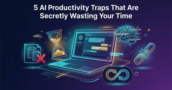 Cover image for "5 AI Productivity Traps That Are Secretly Wasting Your Time" — AI productivity, prompt engineering guide | Applied AI Hub