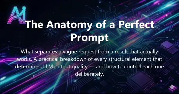 Cover image for "The Anatomy of a Perfect AI Prompt: Comprehensive Guide" — prompt engineering, AI prompting guide | Applied AI Hub