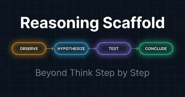 Cover image for "Beyond 'Think Step by Step': How to Build a Reasoning Scaffold That Forces AI to Actually Think" — prompt engineering, chain-of-thought guide | Applied AI Hub