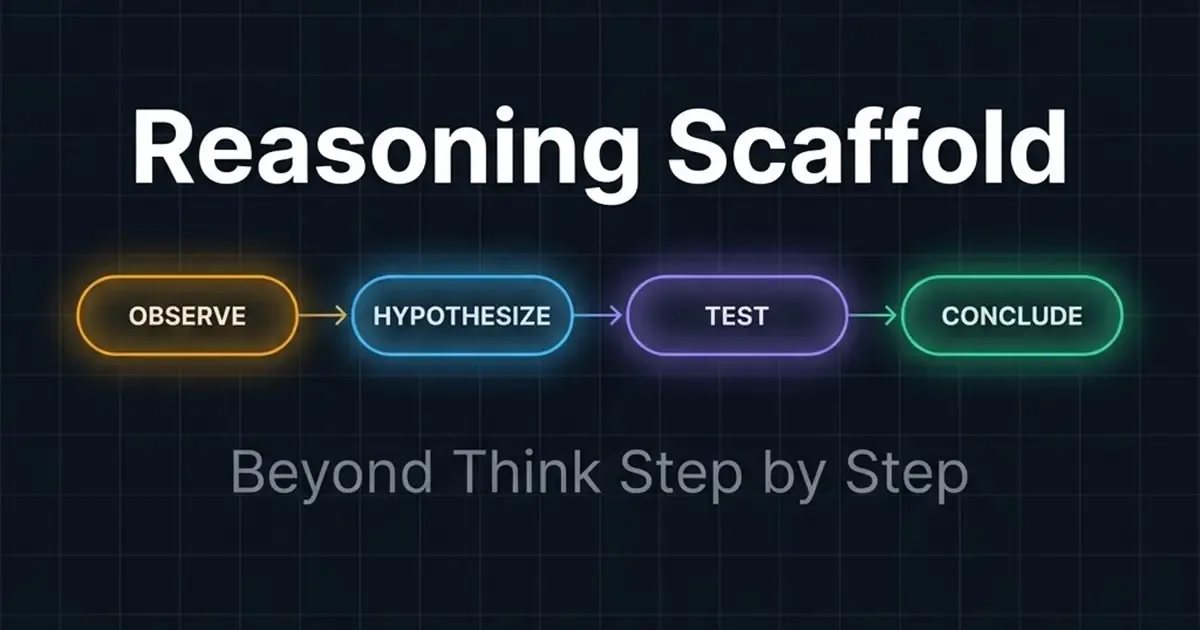 Illustration for "Beyond 'Think Step by Step': How to Build a Reasoning Scaffold That Forces AI to Actually Think" — a guide on prompt engineering and chain-of-thought | Applied AI Hub