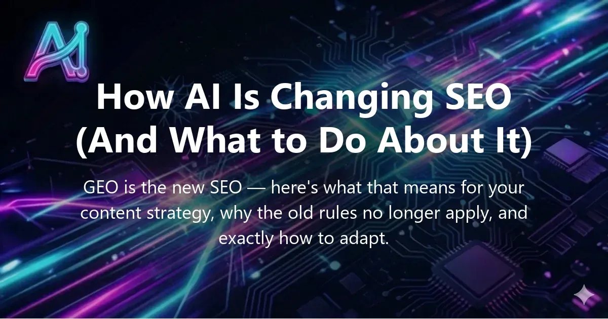 Illustration for "How AI Is Changing SEO: A Guide to Generative Engine Opt." — a guide on SEO and geo | Applied AI Hub