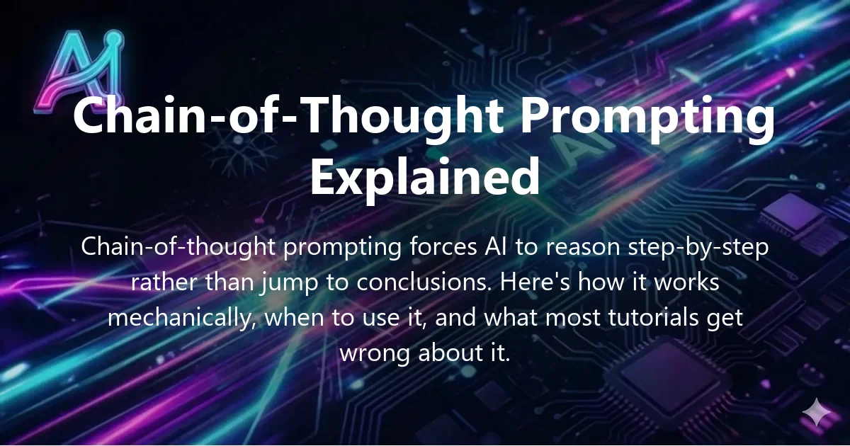 Illustration for "Chain-of-Thought Prompting Explained: Step-by-Step Guide" — a guide on prompt engineering and chain-of-thought | Applied AI Hub