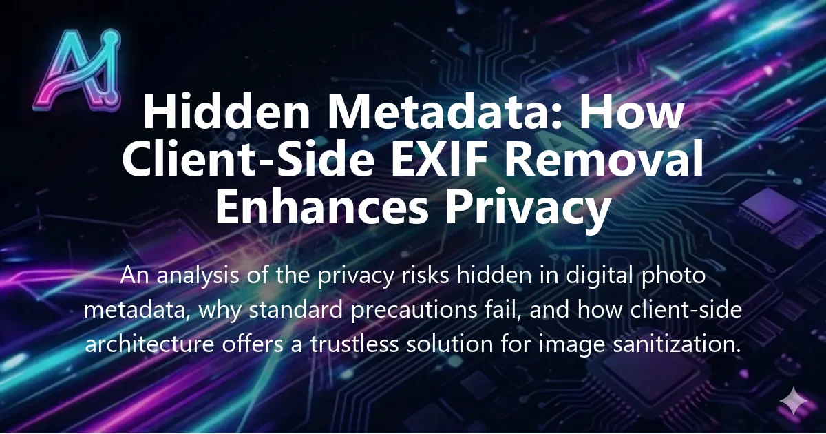 Cover image for "Hidden Metadata: How Client-Side EXIF Removal Enhances Privacy" — privacy, tools guide | Applied AI Hub